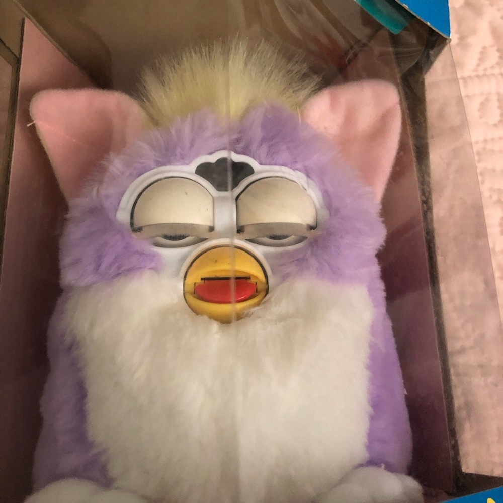 Purple and White Furby Plush Electronic ToyFurby Special Limited Edition